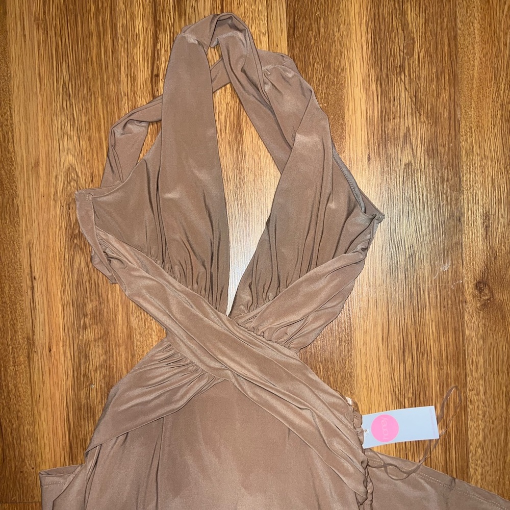 Tan Spring Haze LA backless Formal Dress